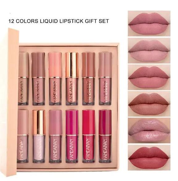 HANDAIYAN 12 Color Book Liquid Lipstick