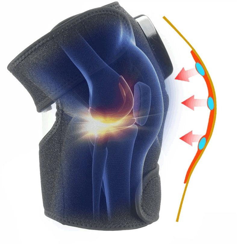 Massaggiatore elettrico per ginocchio con riscaldamento a infrarossi, avvolgente, supporto per articolazione del gomito, terapia vibrante, macchina per fisioterapia, massaggiatore per alleviare il dolore