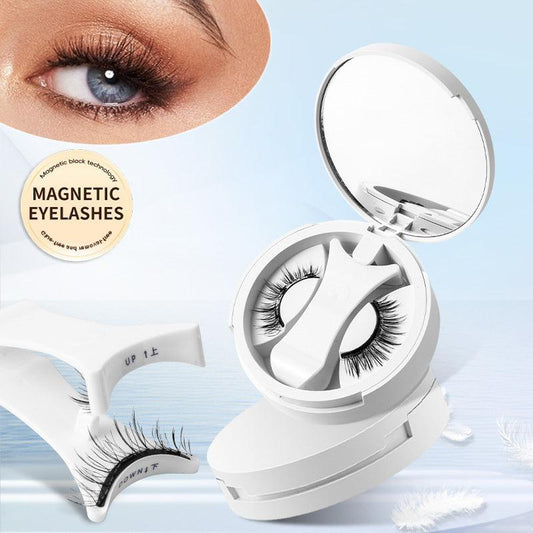 Magnetische falsche Wimpern Integrierte Aufbewahrungsbox Kleberfreier Magnet Falsche Wimpern Natürliche Make-up-Tools mit Applikator