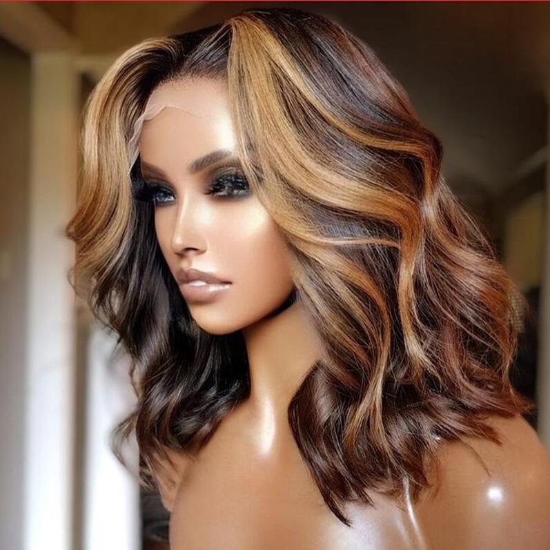 High Temperature Silk Mid-section Medium-length Curly Hair Women's Wig