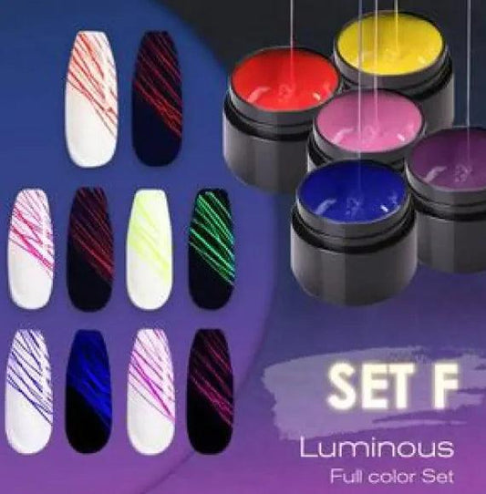 Leuchtender Nail Art Spider Nail UV-Gel-Nagellack