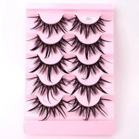 Natürliche 3D dramatische Feencluster Manga Lashes Fake Wimpern