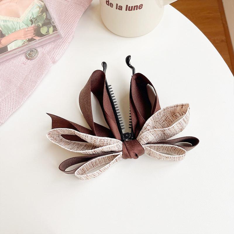 Women's Fashion Simple Mesh Bow Hair Card