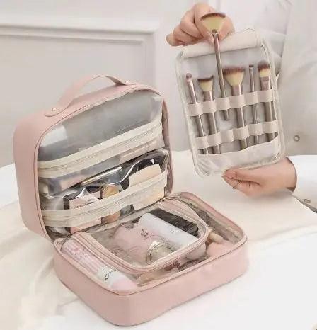 Multi-Compartment Toiletry Cosmetics Bag