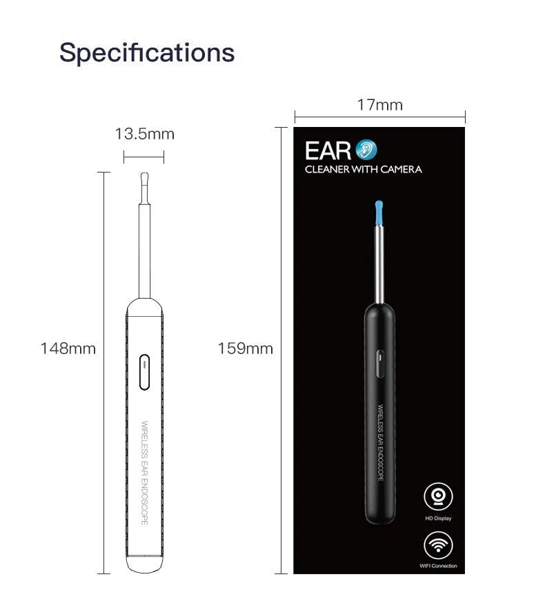 Endoscopio Visual Earpick Strumenti intelligenti per la raccolta dell'orecchio WiFi