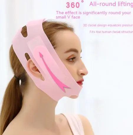 Maschera per bendaggio dimagrante in silicone per lifting facciale