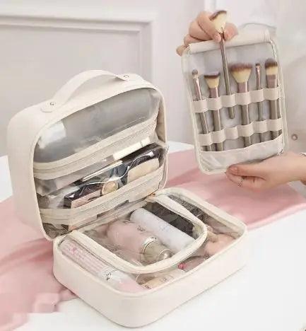 Multi-Compartment Toiletry Cosmetics Bag